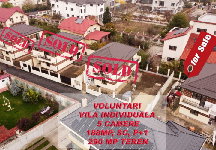 Voluntari - Matei Millo casa individuala, curte proprie