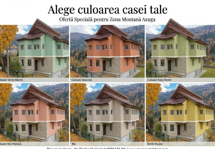 Vilă D+P+1+Pod în Azuga – Vedere Spectaculoasă spre Varful Cazacu